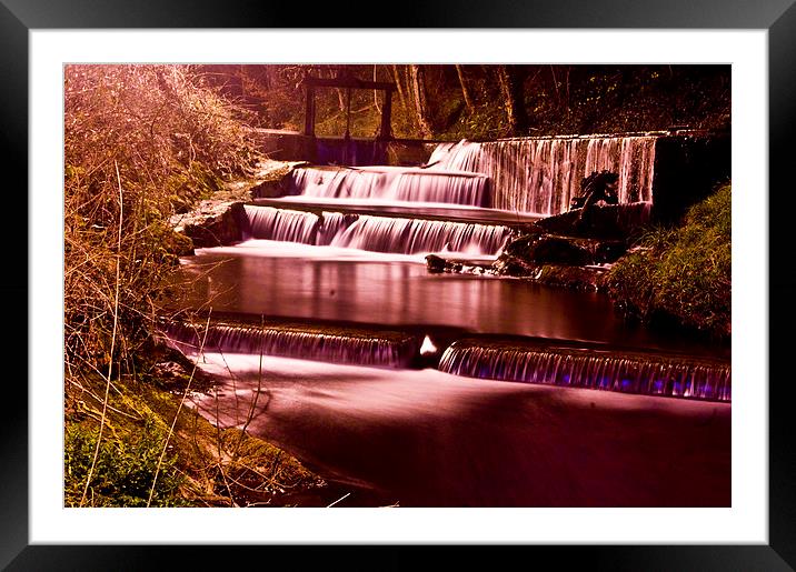 dartington mill stream Framed Mounted Print by keith sutton