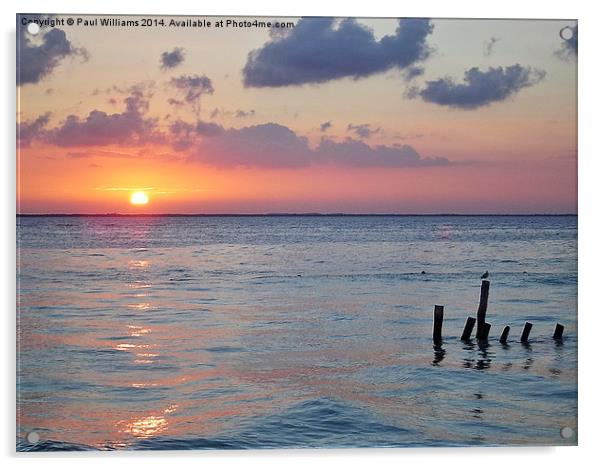 Sunrise at Puerto Morelos Acrylic by Paul Williams