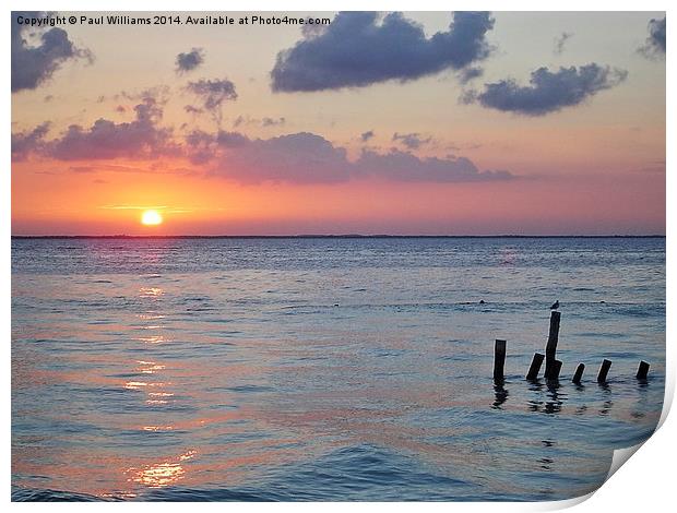 Sunrise at Puerto Morelos Print by Paul Williams