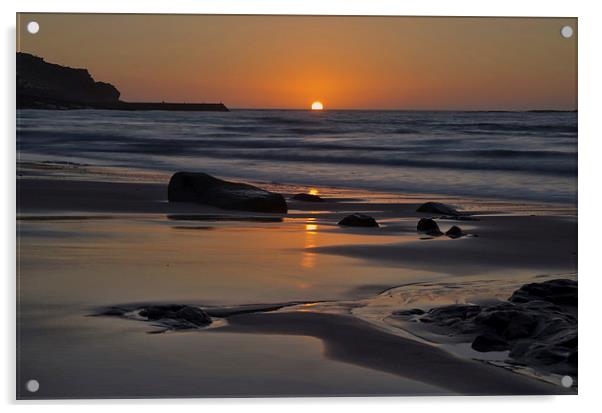Sunset at Sennen Acrylic by Pete Hemington