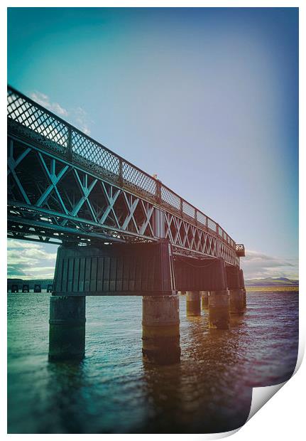 Rail Bridge Blues Print by Fraser Hetherington
