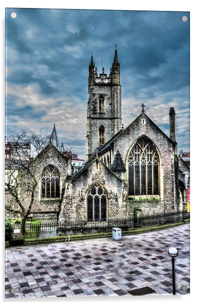 St John The Baptist Church Cardiff Acrylic by Steve Purnell