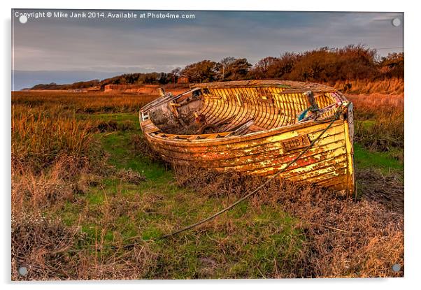 Emba Abandoned Boat Acrylic by Mike Janik
