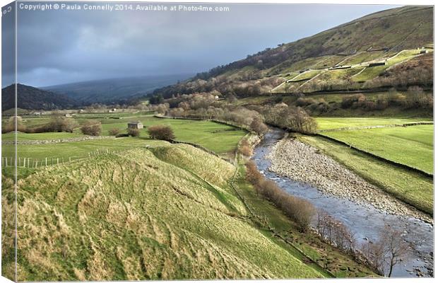 The River Swale, Swaldedale Canvas Print by Paula Connelly
