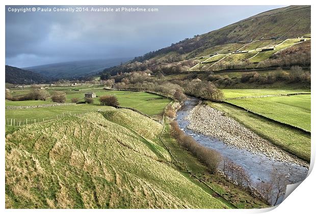 The River Swale, Swaldedale Print by Paula Connelly