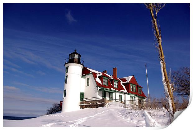 Winter Lighthouse Print by Ian Pettman