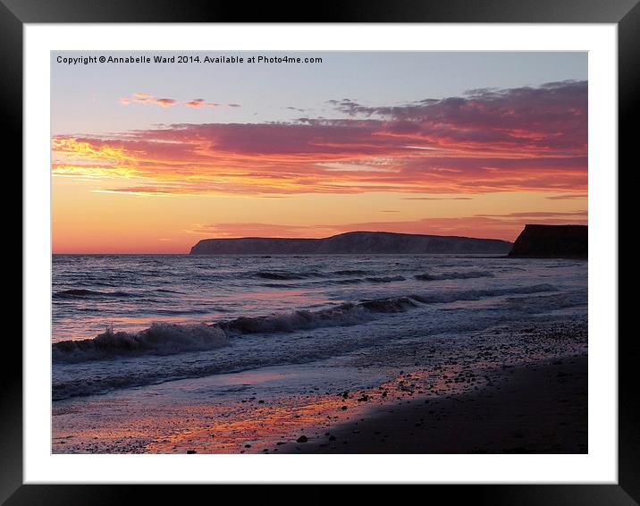 Pastel Sunset Framed Mounted Print by Annabelle Ward