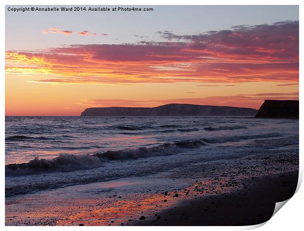 Pastel Sunset Print by Annabelle Ward