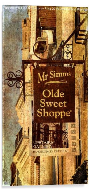 Olde Sweet Shoppe Acrylic by Fine art by Rina