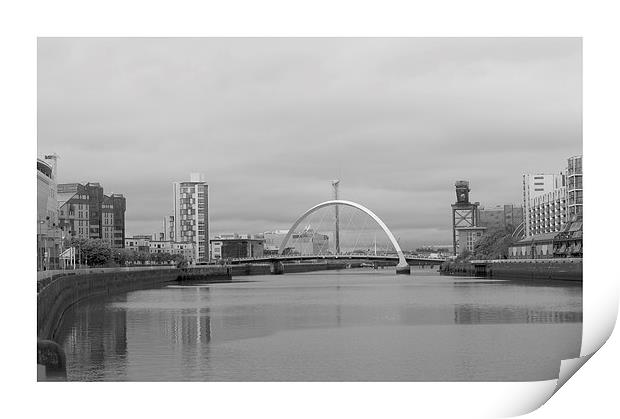 The river Clyde Glasgow Print by jane dickie