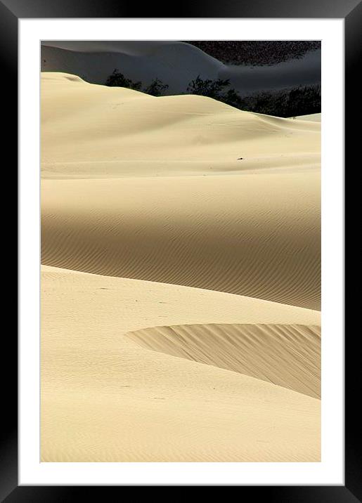 Island Desert Dunes Framed Mounted Print by Brian  Raggatt