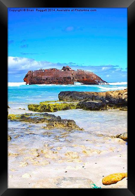 Santa Maria Wreck Cape Verde Framed Print by Brian  Raggatt