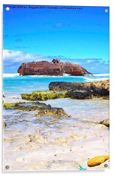 Santa Maria Wreck Cape Verde Acrylic by Brian  Raggatt