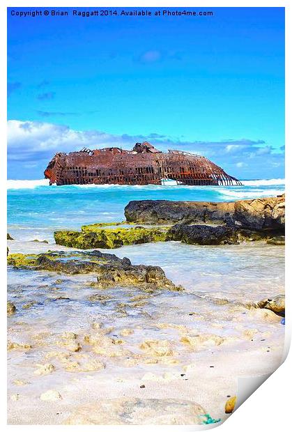 Santa Maria Wreck Cape Verde Print by Brian  Raggatt