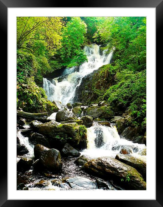 Torc Waterfall Framed Mounted Print by Gisela Scheffbuch