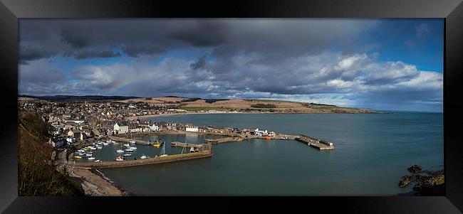 Stonehaven from Bervie Braes Framed Print by Michael Moverley