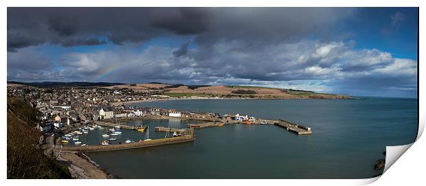 Stonehaven from Bervie Braes Print by Michael Moverley
