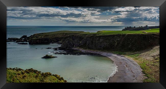 Dunnottar Castle from Stonehaven Framed Print by Michael Moverley