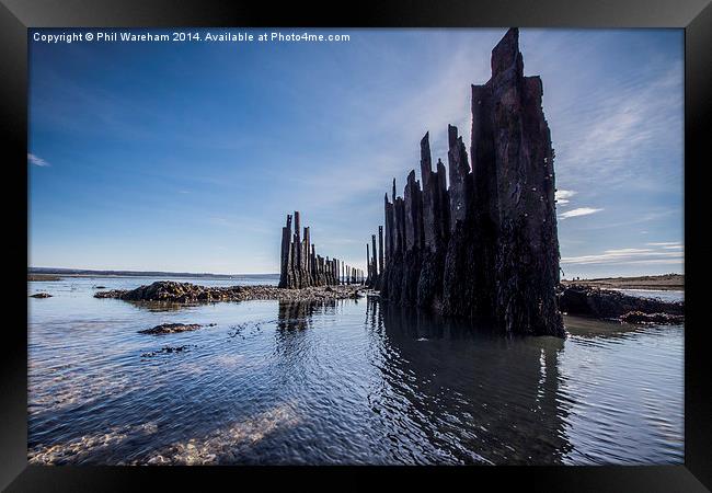 Low Tide at Pennington Marsh Framed Print by Phil Wareham