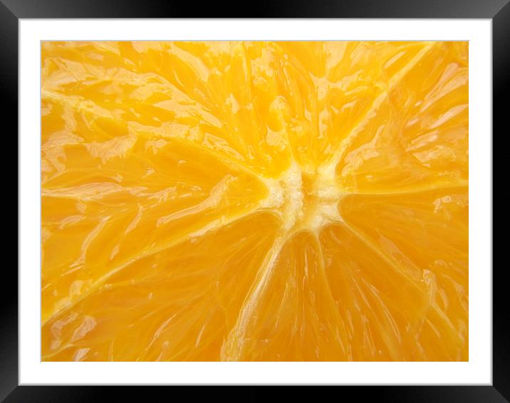 Fresh Orange closeup Framed Mounted Print by Matthias Hauser