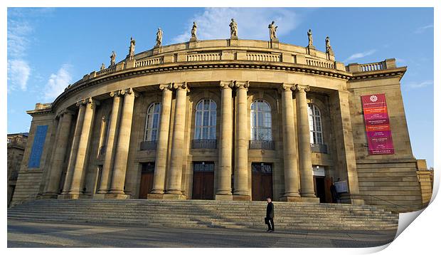 State Theater Stuttgart Germany Print by Matthias Hauser