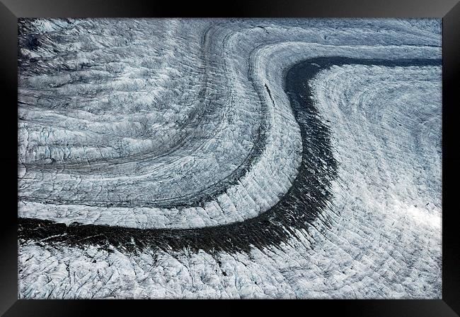 Aletsch Glacier Moraine Switzerland Framed Print by Matthias Hauser