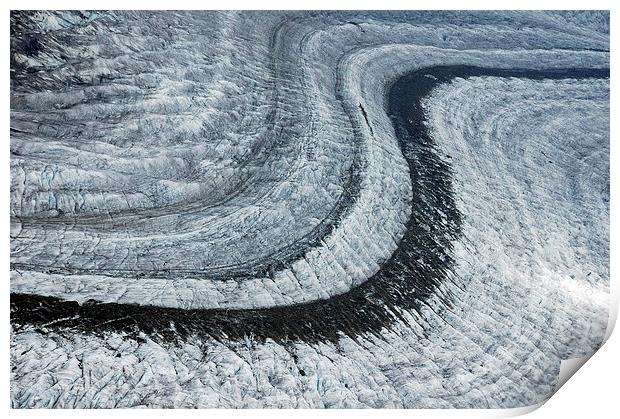 Aletsch Glacier Moraine Switzerland Print by Matthias Hauser