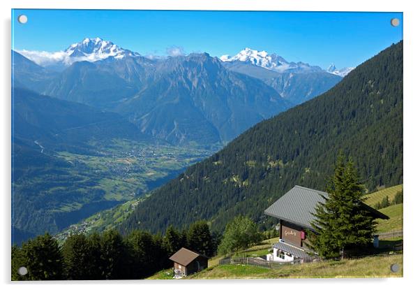 Riederalp Swiss Alps Switzerland Acrylic by Matthias Hauser