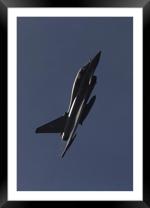 Eurofighter Typhoon Silhouette Framed Mounted Print by J Biggadike