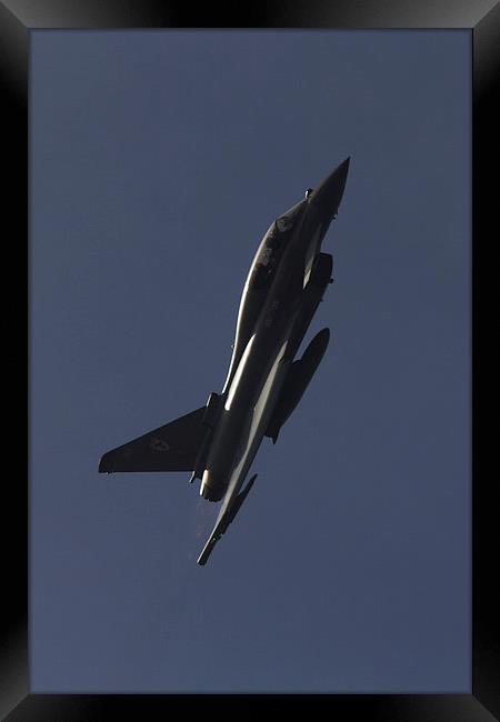Eurofighter Typhoon Silhouette Framed Print by J Biggadike