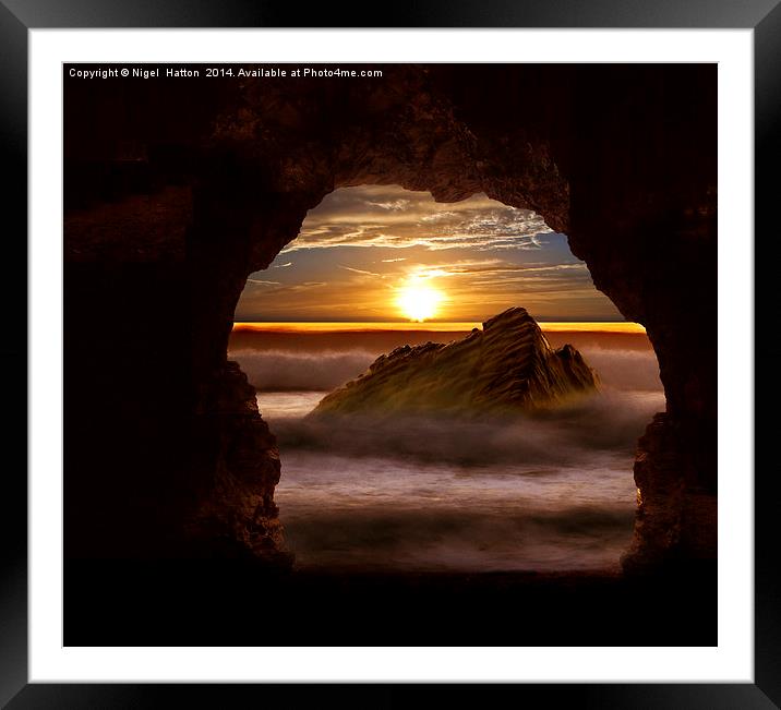 Cave Glow Framed Mounted Print by Nigel Hatton
