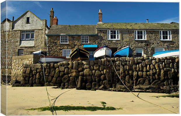 Mousehole in Cornwall Canvas Print by Pete Hemington