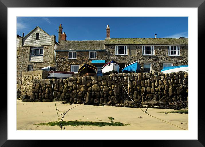 Mousehole in Cornwall Framed Mounted Print by Pete Hemington