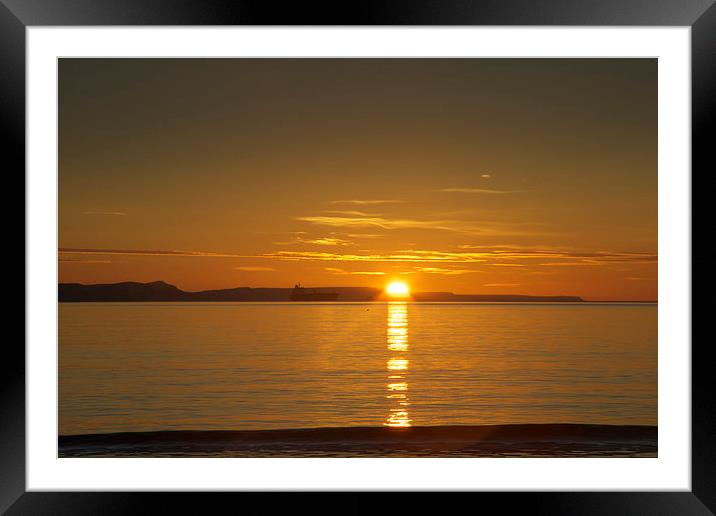 Sunrise Over Weymouth Framed Mounted Print by Paul Brewer