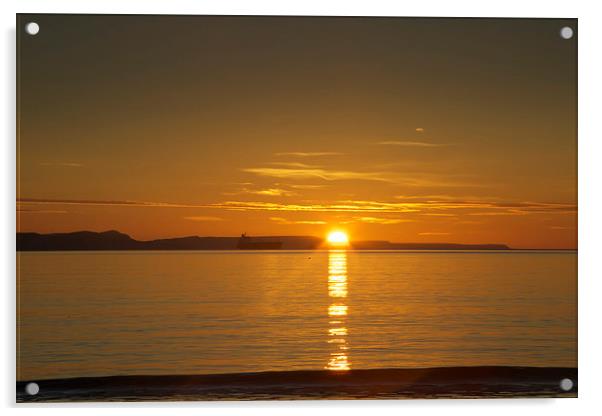 Sunrise Over Weymouth Acrylic by Paul Brewer