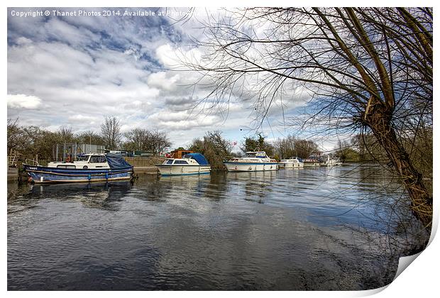 boats on the stour Print by Thanet Photos