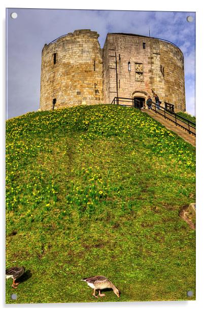 York Castle Keep Acrylic by Tom Gomez
