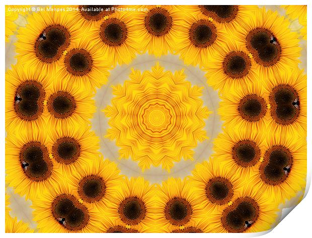Sunflower Abstract Print by Bel Menpes