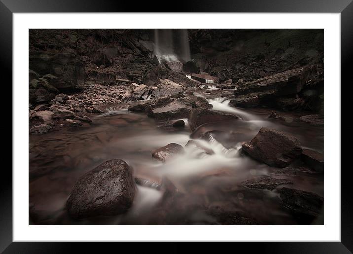 Melincourt falls Resolven Framed Mounted Print by Leighton Collins