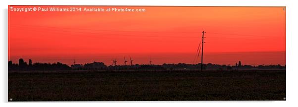 Lincolnshire Dawn Acrylic by Paul Williams