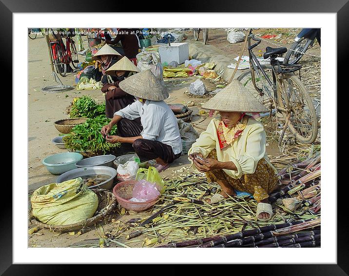 Vietnam Market Framed Mounted Print by colin chalkley