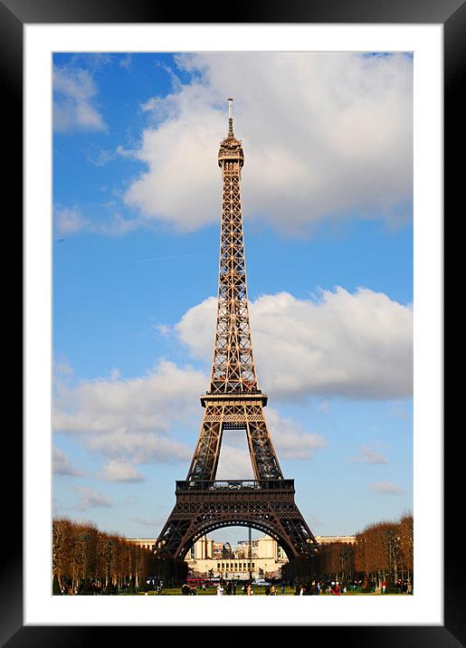 Eiffel Tower Framed Mounted Print by Gö Vān