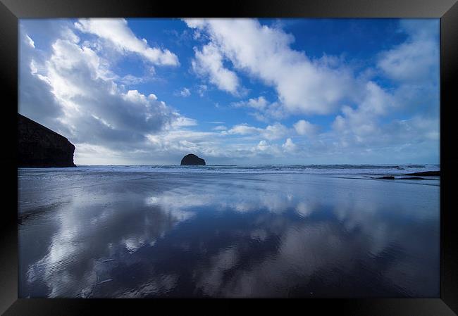 Trebarwith Strand Framed Print by David Wilkins