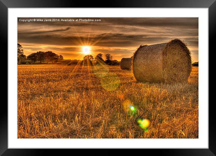 Straw Bales Framed Mounted Print by Mike Janik