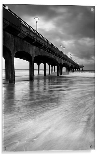 Boscombe Pier Acrylic by Chris Frost