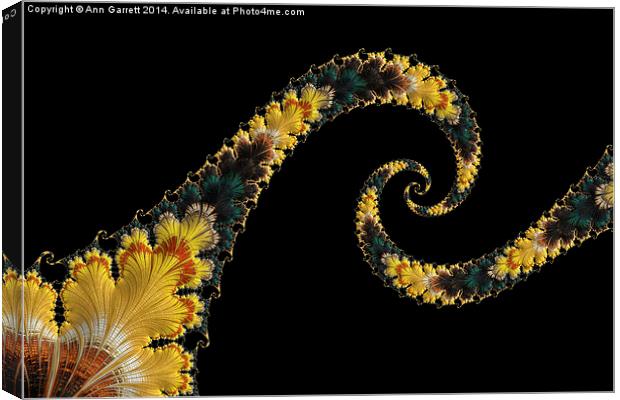 Yellow Spirals - A Fractal Abstract Canvas Print by Ann Garrett