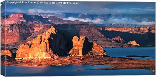 Lake Powell Evening Canvas Print by Rob Turner