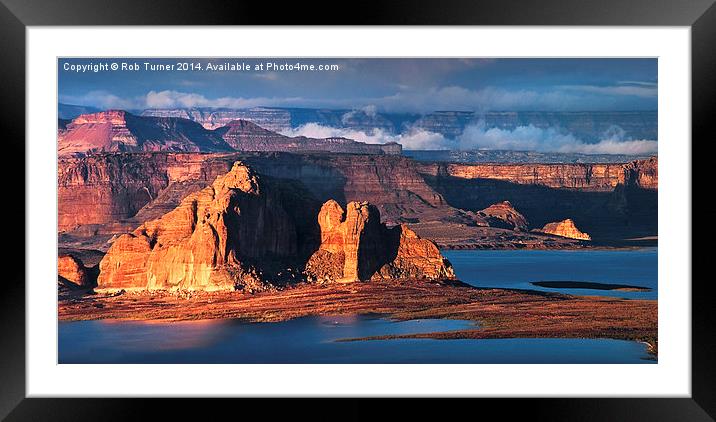 Lake Powell Evening Framed Mounted Print by Rob Turner
