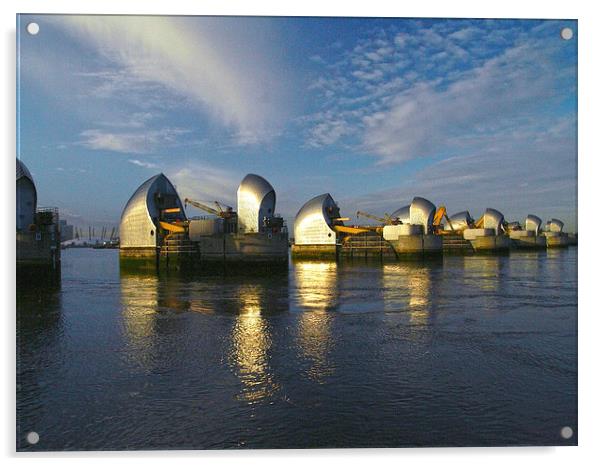 Thames Flood Barrier Acrylic by David French