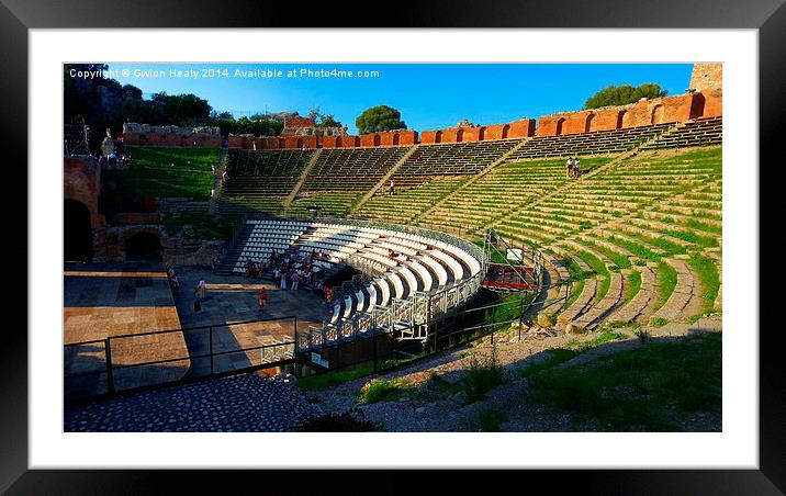 Amphitheatre Taormina Framed Mounted Print by Gwion Healy